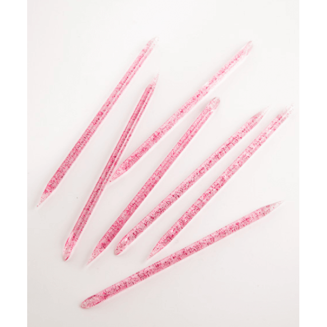 Багаторазові пластикові палички для кутикули, колір: рожевий (50 шт./уп.) 