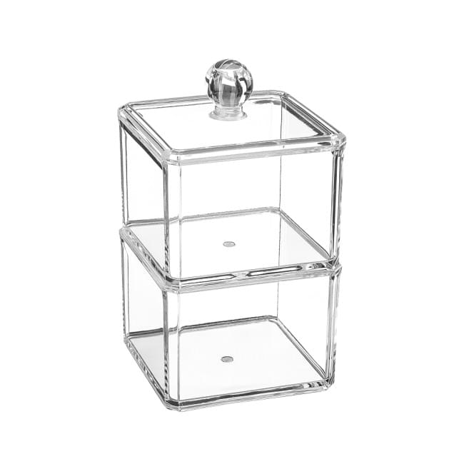 Органайзер косметичний прозорий (дворівневий квадратний)