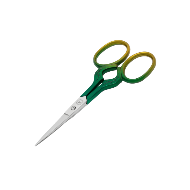 Ножницы для бровей золотисто-зеленые