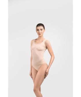 Майка на широких брителях (колір: бежевий, розмір M)