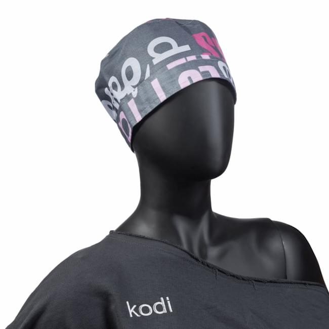 Шапочка женская для мастера серая с текстом (размер: 59) Шапочка женская для мастера серая с текстом (размер: 59)