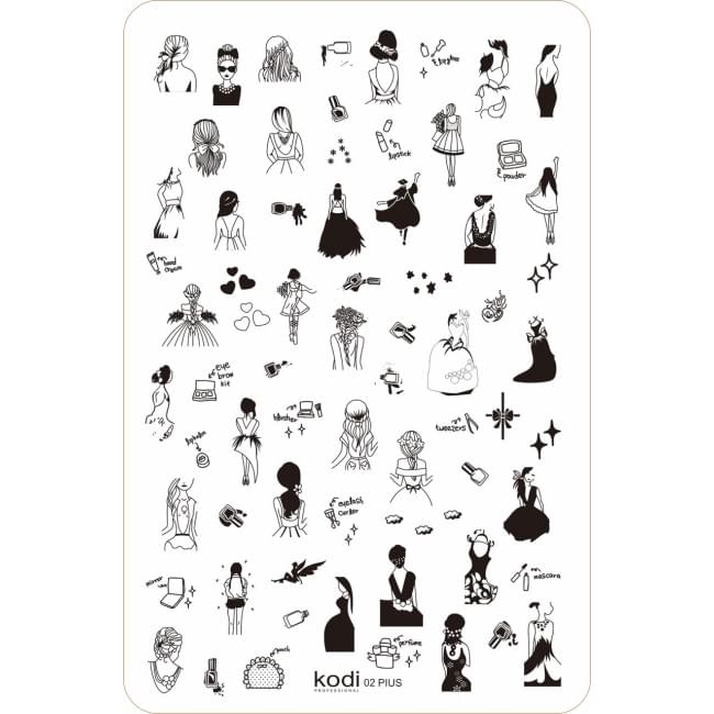 Пластина для стемпінгу "Plus size" № 02 (9,5х14,5см)