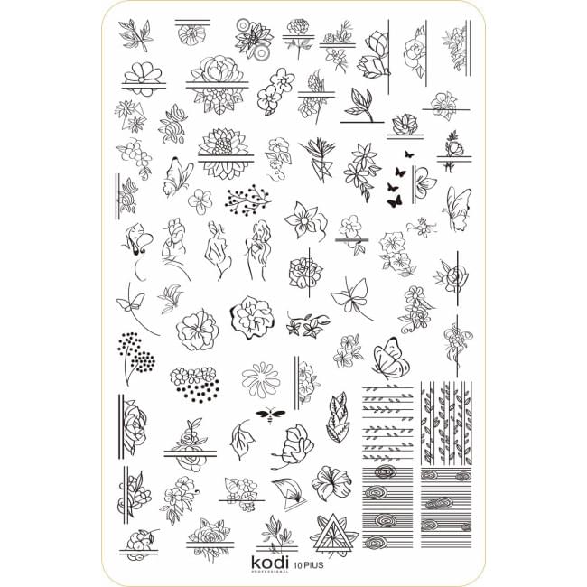 Пластина для стемпинга "Plus size" № 10 (9,5х14,5см)