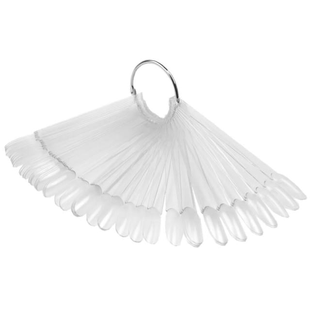 Демонстраційна палітра-віяло на кільці овальної форми, 50 тіпс (колір прозорий) 