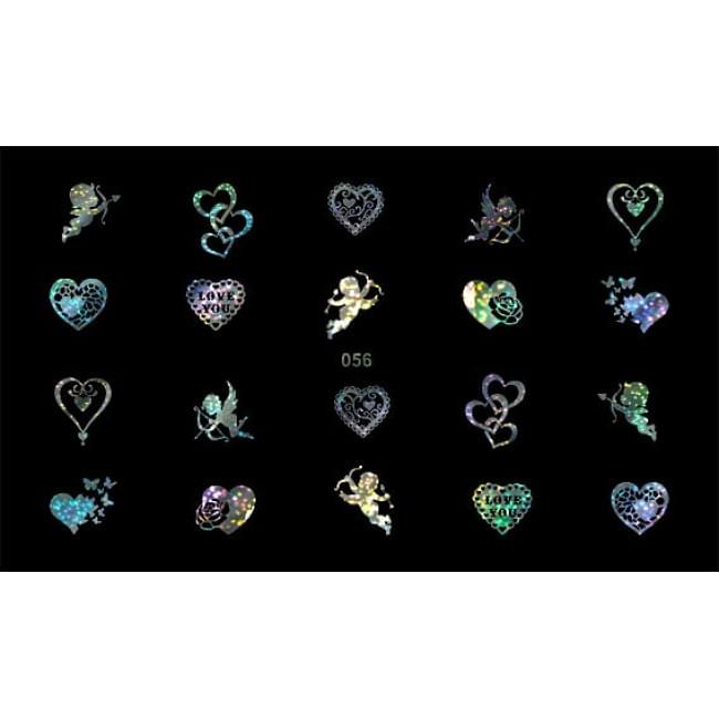 Фольга слайдер-дизайн 056 голографическое серебро