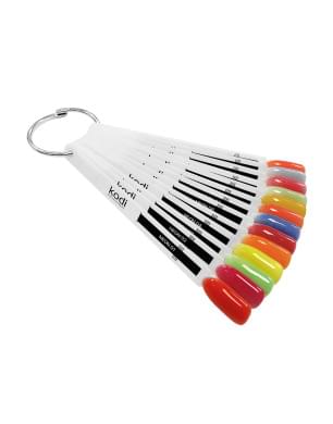 Палитра оттенков цветного базового покрытия Color Rubber Base Neon (13 типс)
