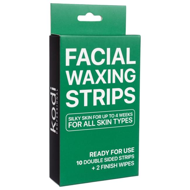 Восковые полоски для лица Facial waxing strips (10 двусторонних полосок+2 финишные салфетки)