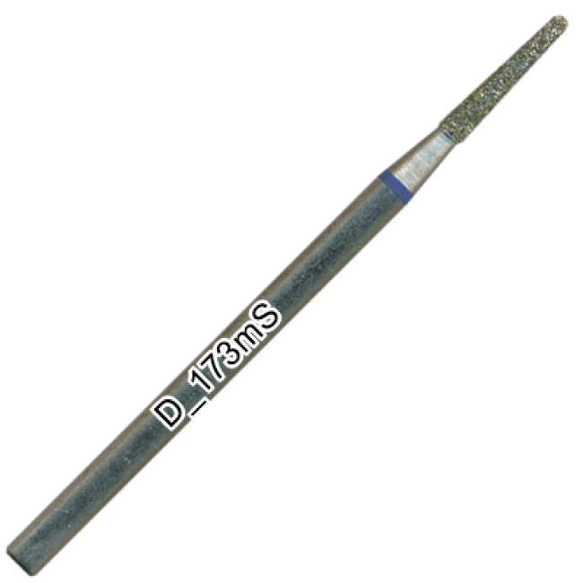 Фреза алмазна голкоподібна, діаметр 2,1 мм, довжина робочої частини 10,5 мм, середній абразив D_173mS Фреза алмазна голкоподібна, діаметр 2,1 мм, довжина робочої частини 10,5 мм, середній абразив D_173mS