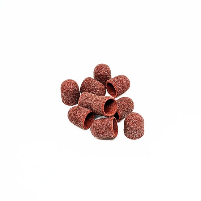 Набір ковпачків для педикюру заокруглений циліндр, 80 гріт, твердий абразив, діаметр 10,0 мм (10шт/уп), Kp100cK Набір ковпачків для педикюру заокруглений циліндр, 80 гріт, твердий абразив, діаметр 10,0 мм (10шт/уп), Kp100cK