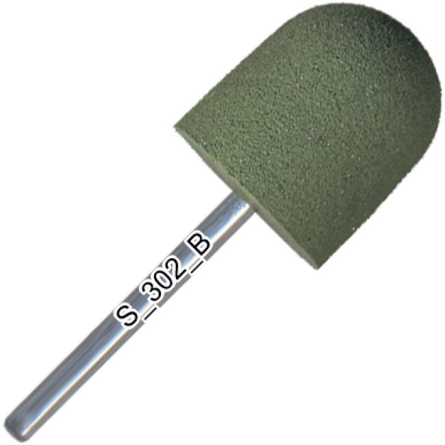 Полировщик силиконовый, округленный цилиндр, твердый абразив, d=15 мм, длина рабочей части 17 мм, S_302_K Полировщик силиконовый, округленный цилиндр, твердый абразив, d=15 мм, длина рабочей части 17 мм, S_302_K