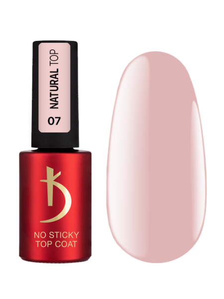Верхнее покрытие для гель-лака без дисперсионного слоя, 7 мл - Natural Top 7, No Sticky Top Coat Kodi professional