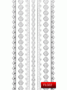 Наклейки для нігтів (стікери) Nail Art Stickers FL 022 (срібло)