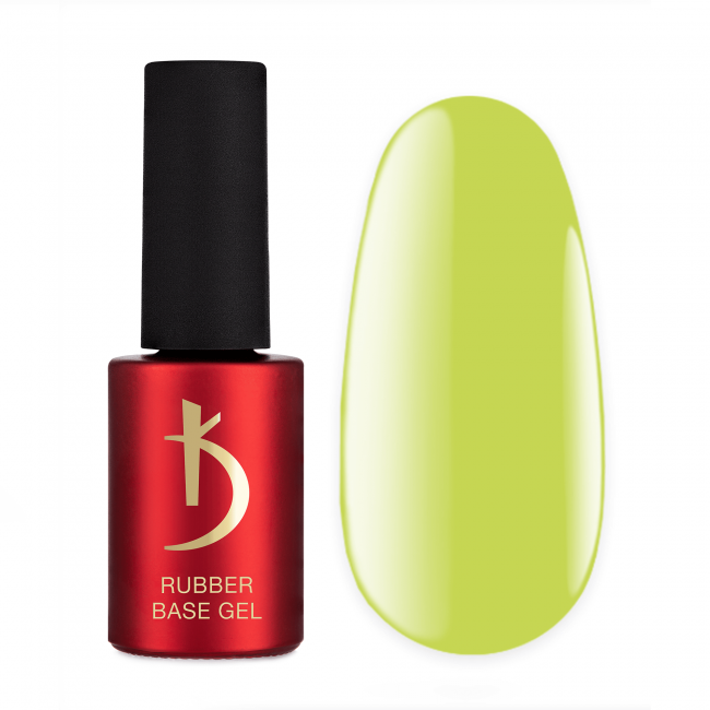 Кольорове базове покриття Color Rubber Base Gel, Green, 7 мл