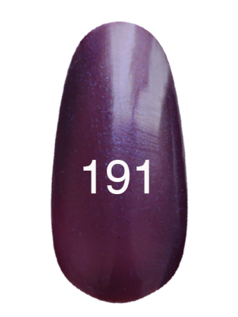 Гель-лак № 191 (темно-баклажановий з перламутром) 12 мл.