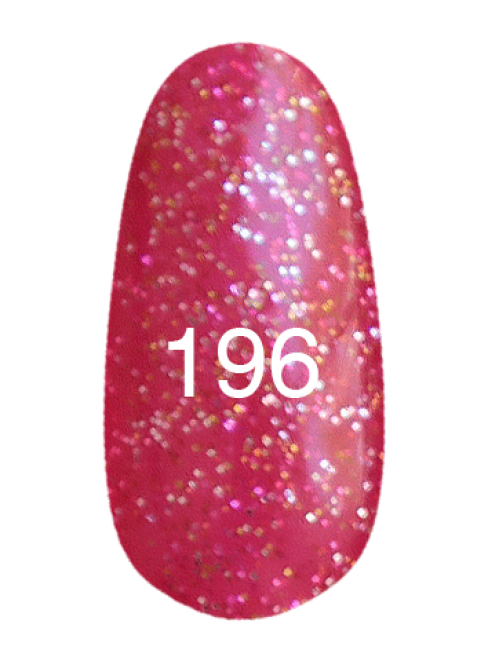 Гель-лак № 196 (рожевий з блискітками) 8 мл.