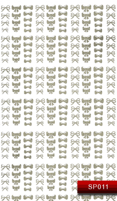 Наклейки для нігтів (стікери) Nail Art Stickers SP 011 (срібло)