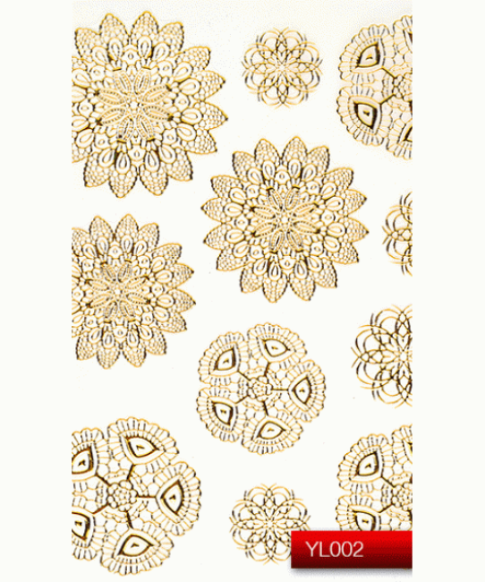 Наклейки для нігтів (стікери) Nail Art Stickers YL 002 (золото)