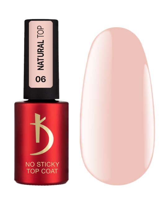 Верхнее покрытие для гель-лака без дисперсионного слоя, 7 мл - Natural Top 6, No Sticky Top Coat Kodi professional