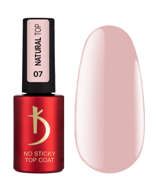 Верхнее покрытие для гель-лака без дисперсионного слоя, 7 мл - Natural Top 7, No Sticky Top Coat Kodi professional