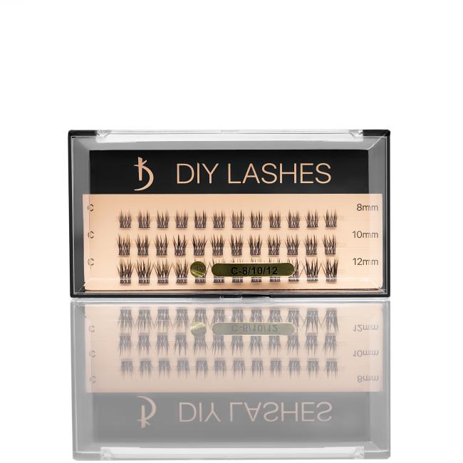 Накладні вії DIY LASHES 01A C 0,07 (8 mm, 10 mm, 12 mm)
