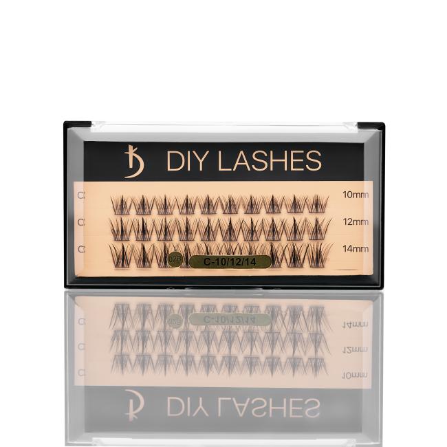 Накладні вії DIY LASHES 02B C 0,07 (10 mm, 12 mm, 14 mm)