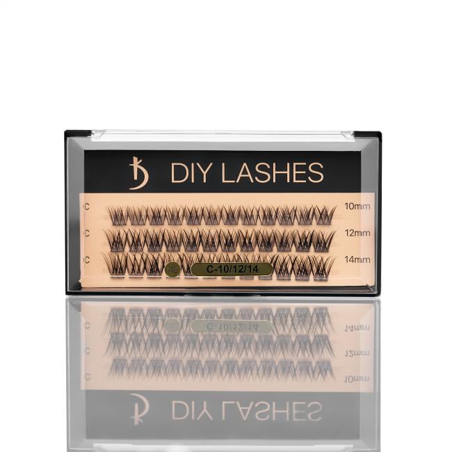Накладні вії DIY LASHES 04B C 0,07 (10 mm, 12 mm, 14 mm)