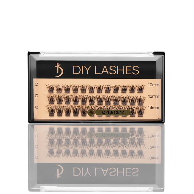 Накладні вії DIY LASHES 06B C 0,07 (10 mm, 12 mm, 14 mm)