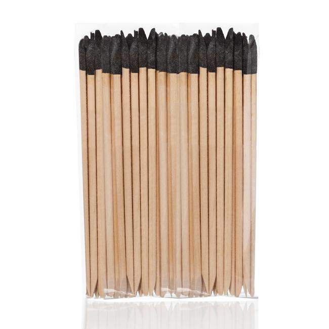 Деревянные палочки для ногтей 14 см с односторонней абразивностью 280 грит (50 шт./уп.)