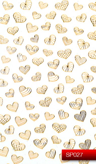 Наклейки для нігтів (стікери) Nail Art Stickers SP 027 (золото)