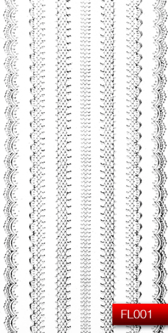 Наклейки для ногтей (стикеры) Nail Art Stickers FL 001 (серебро)