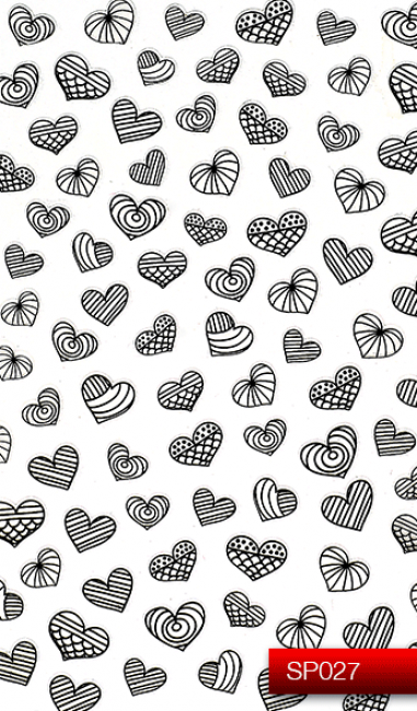 Наклейки для ногтей (стикеры) Nail Art Stickers SP 027 (черный)