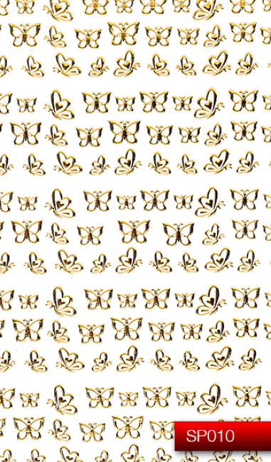 Наклейки для ногтей (стикеры) Nail Art Stickers SP 010 (золото)
