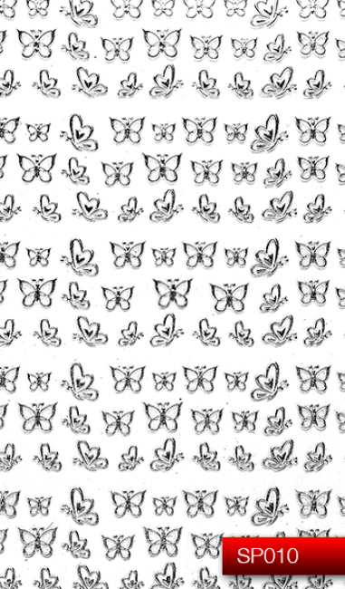 Наклейки для ногтей (стикеры) Nail Art Stickers SP 010 (серебро)