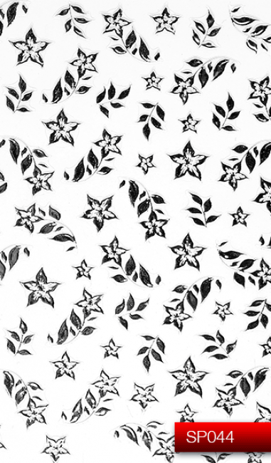 Наклейки для ногтей (стикеры) Nail Art Stickers SP 044 (серебро)