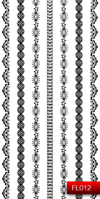 Наклейки для ногтей (стикеры) Nail Art Stickers FL 012 (черный)