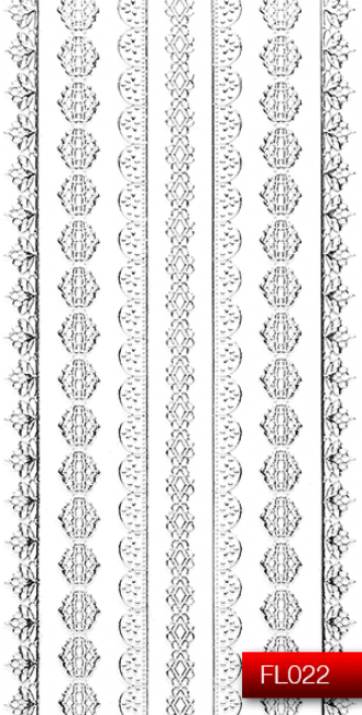 Наклейки для ногтей (стикеры) Nail Art Stickers FL 022 (серебро)