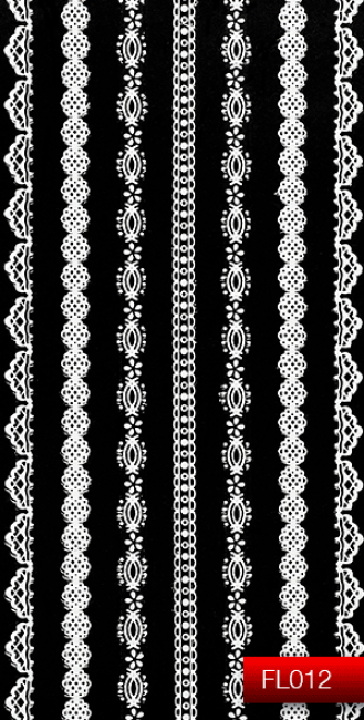 Наклейки для ногтей (стикеры) Nail Art Stickers FL 012 (белый)