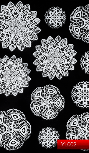 Наклейки для ногтей (стикеры) Nail Art Stickers YL 002 (белый)