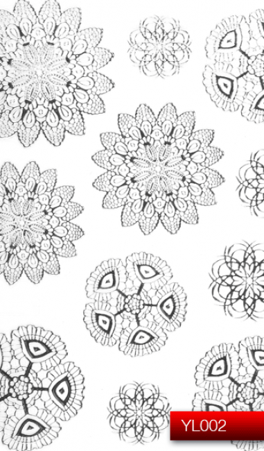 Наклейки для ногтей (стикеры) Nail Art Stickers YL 002 (серебро)
