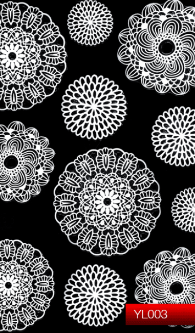 Наклейки для ногтей (стикеры) Nail Art Stickers YL 003 (белый)