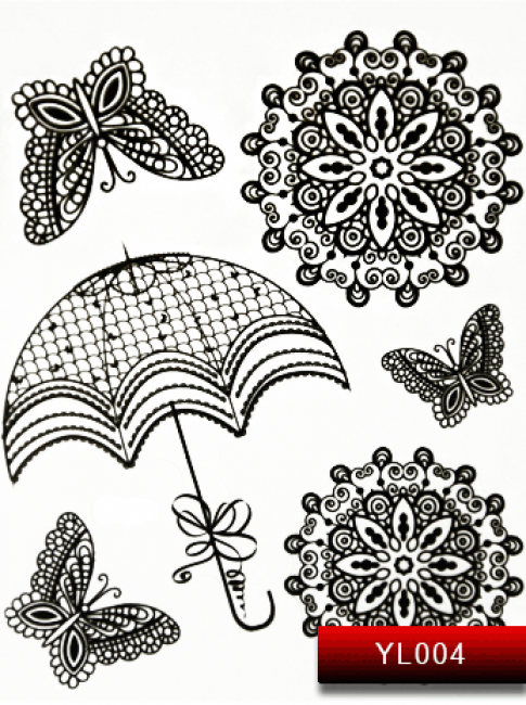 Наклейки для ногтей (стикеры) Nail Art Stickers YL 004 (черный)