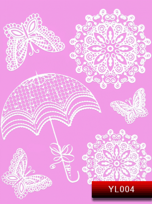 Наклейки для ногтей (стикеры) Nail Art Stickers YL 004 (белый)