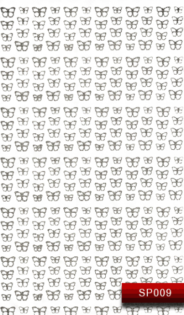 Наклейки для ногтей (стикеры) Nail Art Stickers SP 009 (серебро)