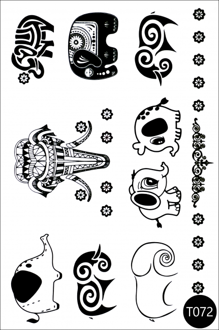Флеш-тату (тимчасові татуювання-наклейки) Tattoo Style T072