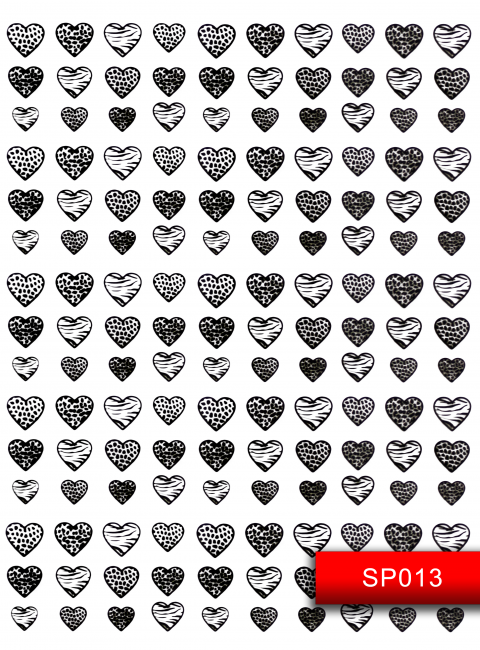 Наклейки для ногтей (стикеры) Nail Art Stickers SP013 Black