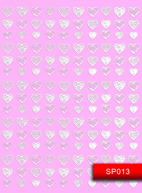 Наклейки для ногтей (стикеры) Nail Art Stickers SP013 White