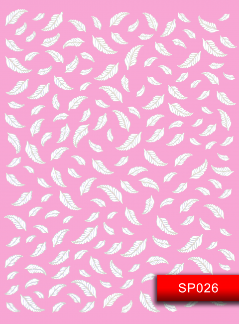 Наклейки для ногтей (стикеры) Nail Art Stickers SP026 White