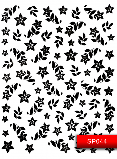 Наклейки для ногтей (стикеры) Nail Art Stickers SP044 Black