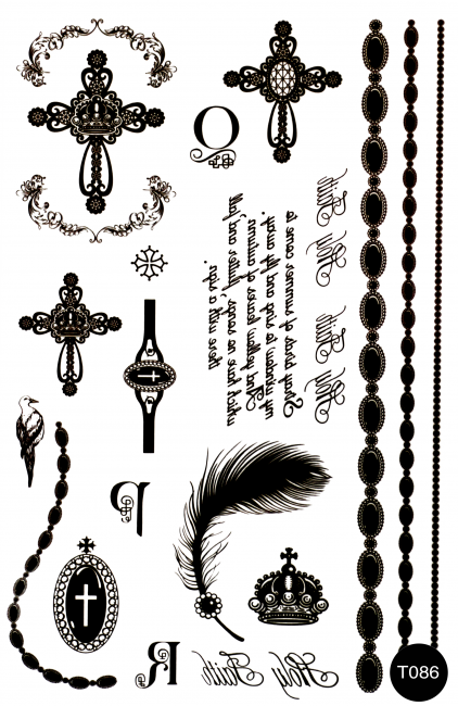 Флеш-тату (тимчасові татуювання-наклейки) Tattoo Style T086
