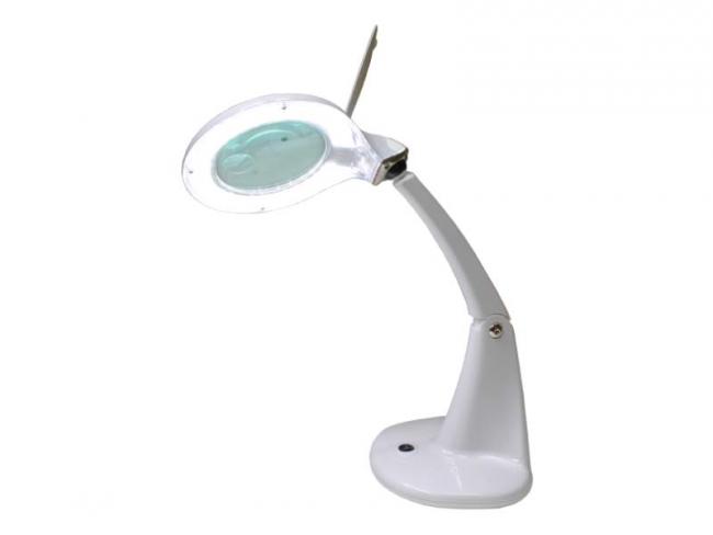Лампа-лупа настольная LED (3D+12D) белая, мод. 8093 